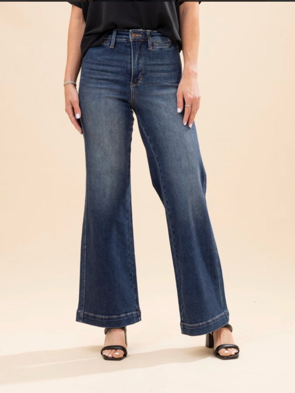 Judy Blue Retro High-Rise Wide Leg Jeans